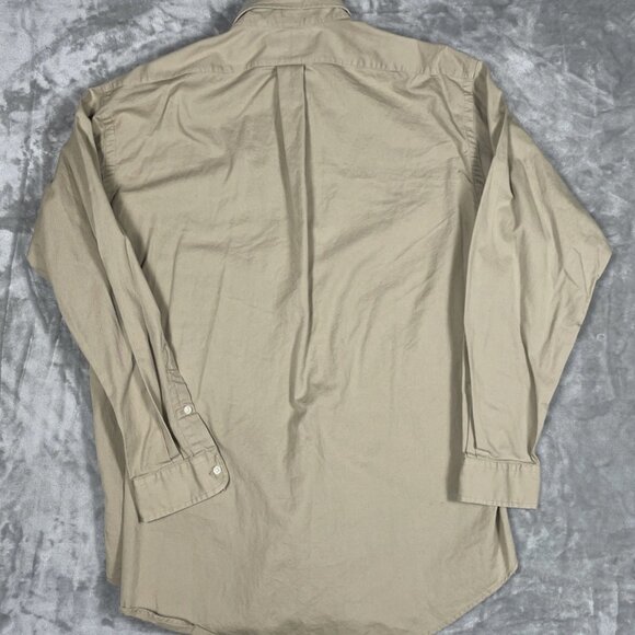 Polo Ralph Lauren Men’s Shirt L Long Sleeve Button Blake Light Brown Tan Large - Picture 4 of 8